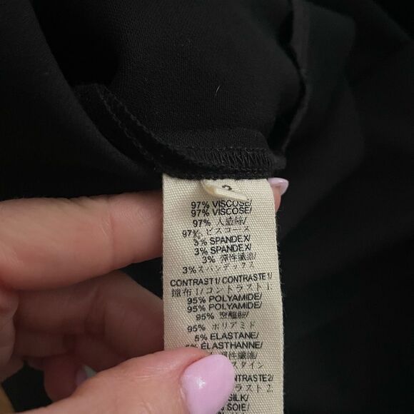 L'Agence For Intermix Embroidered-Mesh Fitted Dress Black Women's Size 2 - Picture 13 of 13